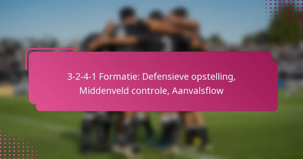 3-2-4-1 Formatie: Defensieve opstelling, Middenveld controle, Aanvalsflow
