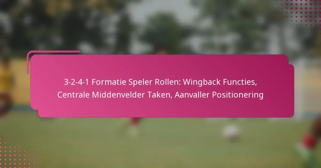 3-2-4-1 Formatie Speler Rollen: Wingback Functies, Centrale Middenvelder Taken, Aanvaller Positionering