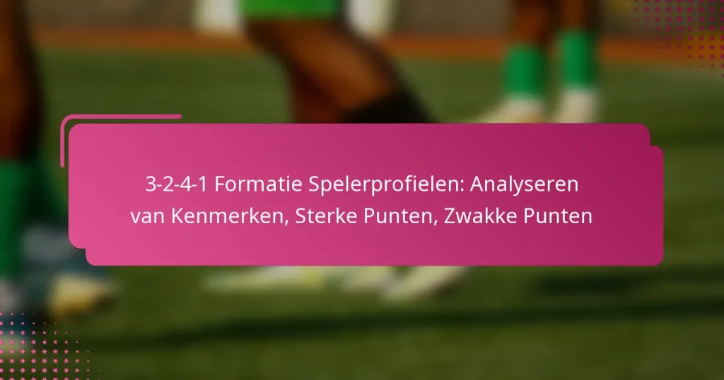 3-2-4-1 Formatie Spelerprofielen: Analyseren van Kenmerken, Sterke Punten, Zwakke Punten