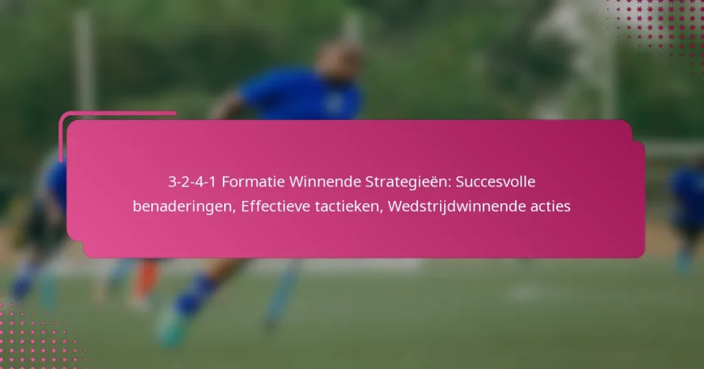 3-2-4-1 Formatie Winnende Strategieën: Succesvolle benaderingen, Effectieve tactieken, Wedstrijdwinnende acties