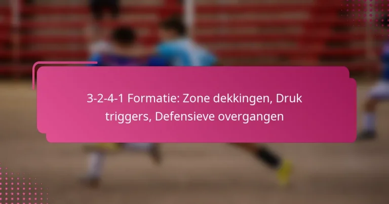 3-2-4-1 Formatie: Zone dekkingen, Druk triggers, Defensieve overgangen