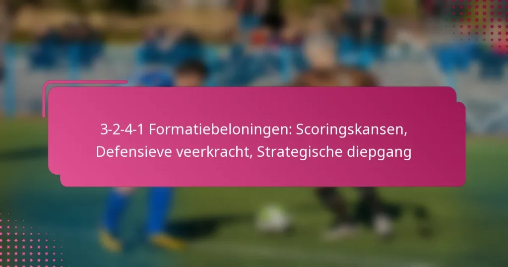 3-2-4-1 Formatiebeloningen: Scoringskansen, Defensieve veerkracht, Strategische diepgang