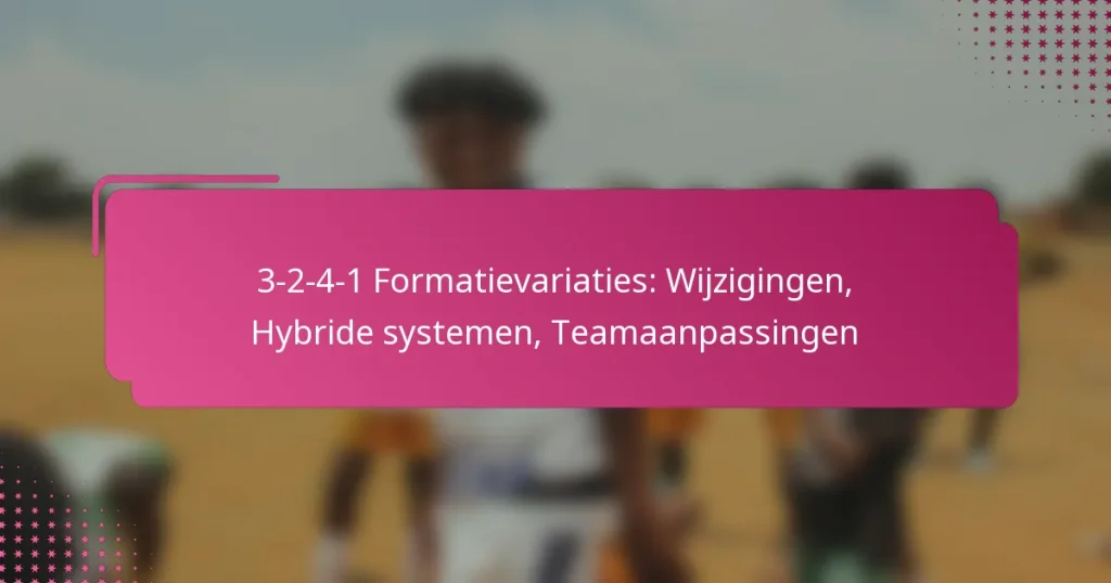 3-2-4-1 Formatievariaties: Wijzigingen, Hybride systemen, Teamaanpassingen
