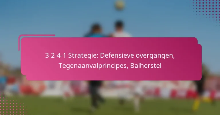 3-2-4-1 Strategie: Defensieve overgangen, Tegenaanvalprincipes, Balherstel