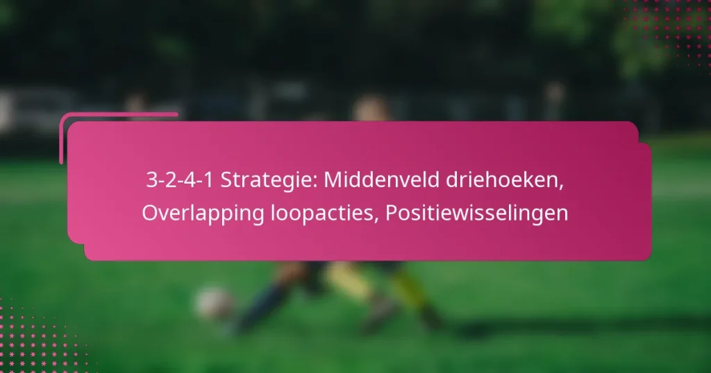3-2-4-1 Strategie: Middenveld driehoeken, Overlapping loopacties, Positiewisselingen
