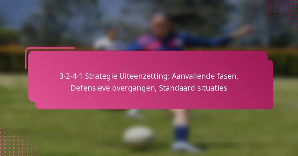 3-2-4-1 Strategie Uiteenzetting: Aanvallende fasen, Defensieve overgangen, Standaard situaties