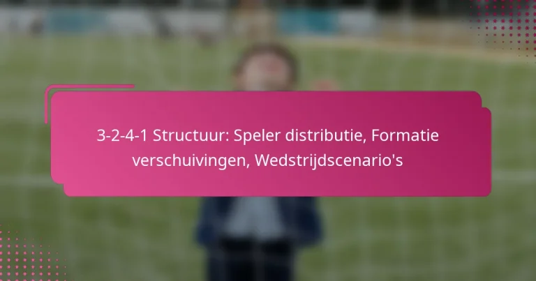 3-2-4-1 Structuur: Speler distributie, Formatie verschuivingen, Wedstrijdscenario’s