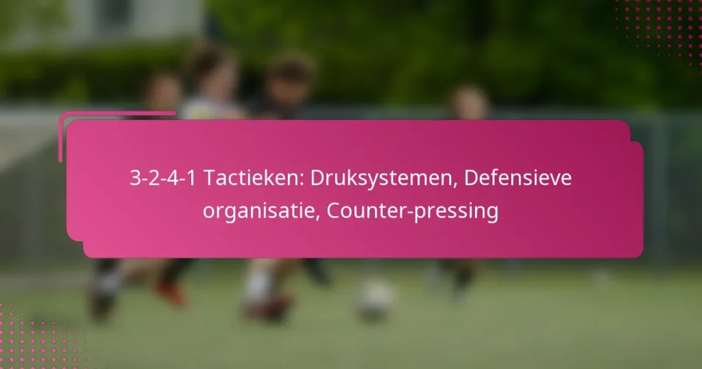 3-2-4-1 Tactieken: Druksystemen, Defensieve organisatie, Counter-pressing