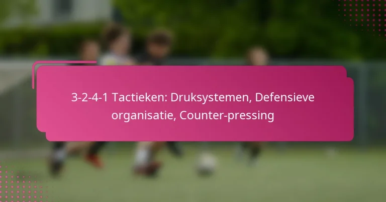 3-2-4-1 Tactieken: Druksystemen, Defensieve organisatie, Counter-pressing