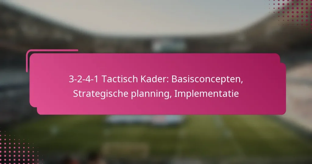 3-2-4-1 Tactisch Kader: Basisconcepten, Strategische planning, Implementatie