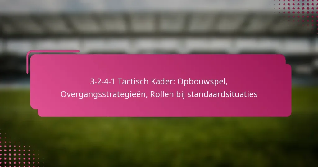 3-2-4-1 Tactisch Kader: Opbouwspel, Overgangsstrategieën, Rollen bij standaardsituaties