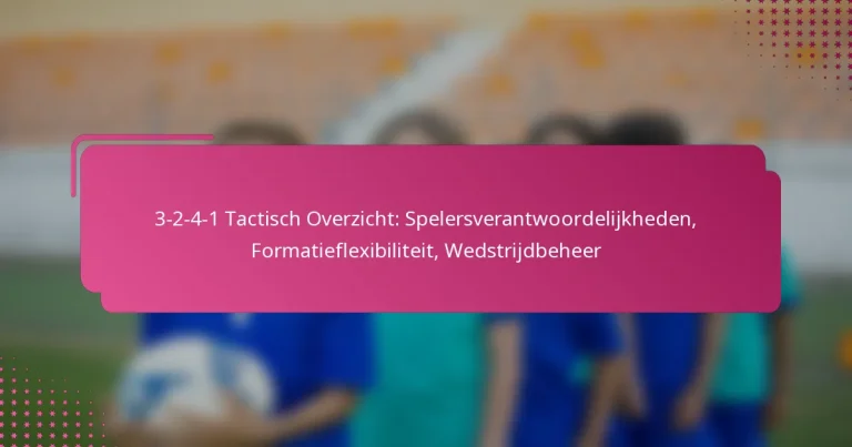 3-2-4-1 Tactisch Overzicht: Spelersverantwoordelijkheden, Formatieflexibiliteit, Wedstrijdbeheer