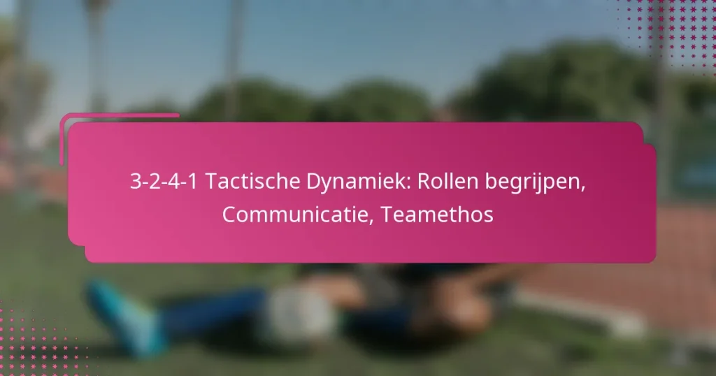 3-2-4-1 Tactische Dynamiek: Rollen begrijpen, Communicatie, Teamethos
