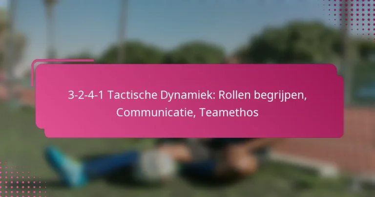 3-2-4-1 Tactische Dynamiek: Rollen begrijpen, Communicatie, Teamethos