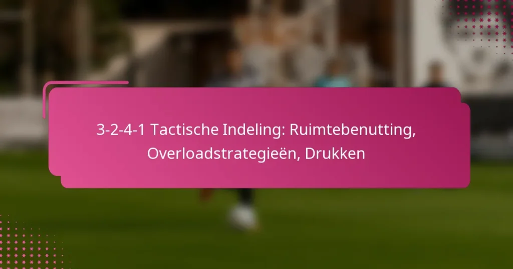 3-2-4-1 Tactische Indeling: Ruimtebenutting, Overloadstrategieën, Drukken
