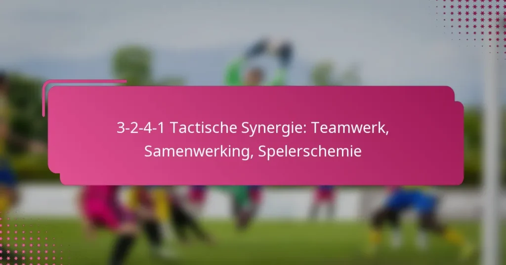 3-2-4-1 Tactische Synergie: Teamwerk, Samenwerking, Spelerschemie