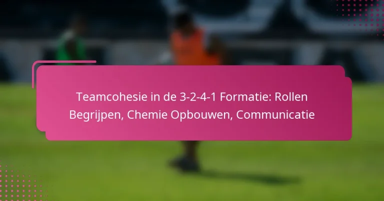 Teamcohesie in de 3-2-4-1 Formatie: Rollen Begrijpen, Chemie Opbouwen, Communicatie