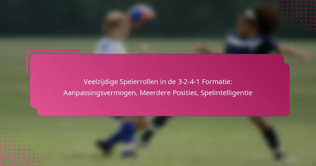 Veelzijdige Spelerrollen in de 3-2-4-1 Formatie: Aanpassingsvermogen, Meerdere Posities, Spelintelligentie